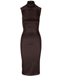 Dolce & Gabbana - High-neck Sleeveless Midi Dress - Lyst