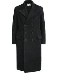 Maison Margiela - Virgin-Wool Double-Breasted Coat - Lyst
