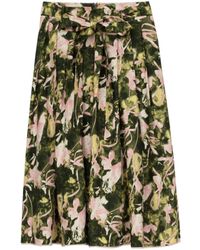 3.1 Phillip Lim - Floating Iris Belted Cotton Skirt - Lyst