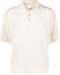 Bode - Open-knit Linen Polo Shirt - Lyst