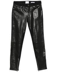 7 For All Mankind - Coated Zip-Detail Jeans - Lyst