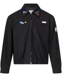 Song For The Mute - Badge-Embellished Corduroy-Collar Jacket - Lyst
