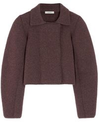 Lemaire - Vilten Blouse Met Dubbele Rij Knopen - Lyst
