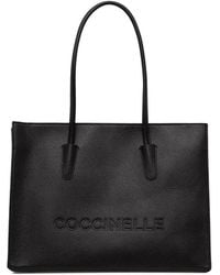 Coccinelle - Grained-Leather Debossed-Logo Tote Bag - Lyst