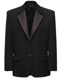 Magda Butrym - Satin-Lapel Single-Breasted Blazer - Lyst