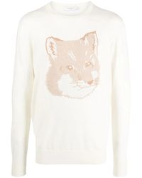 Maison Kitsuné - Sweater Met Vosprint - Lyst