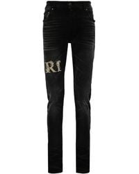Amiri - Skinny-Jeans Mit Logo-Applikation - Lyst