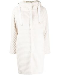 Herno Manteau en fourrure artificielle à capuche - Multicolore