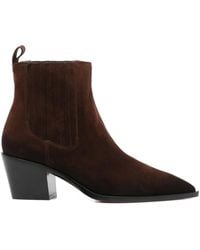 Santoni - 60Mm Pointed-Toe Block-Heel Boots - Lyst