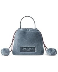 Jimmy Choo - Drawstring Shearling Bucket Bag - Lyst