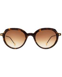 Yohji Yamamoto - Lunettes De Soleil À Monture Ronde - Lyst