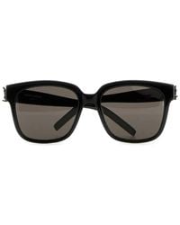 Saint Laurent - Sonnenbrille Mit Eckigem Gestell - Lyst