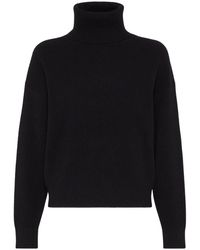 Brunello Cucinelli - Maglione A Coste Con Collo Alto - Lyst