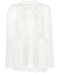 P.A.R.O.S.H. - Semi-sheer Lace Shirt - Lyst