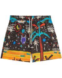 Palm Angels - Starry Raffia Swim Shorts - Lyst