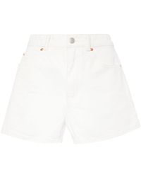 Alexander Wang - Taillenhohe Shorts mit Logo-Cut-Outs - Lyst