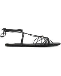 Saint Laurent - Babylone Leather Sandals - Lyst