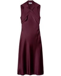 Off-White c/o Virgil Abloh - Crossover-Strap Satin Midi Dress - Lyst