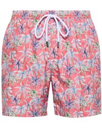Barba Napoli - Palm Tree-Print Swim Shorts - Lyst