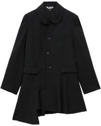 COMME DES GARÇON BLACK - Peplum-Hem Coat - Lyst