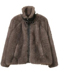 Izzue - Buckle-Fastening Faux-Fur Jacket - Lyst