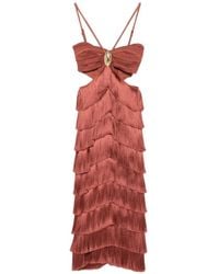 PATBO - X Camila Coelho Amethyst Fringed Midi Dress - Lyst