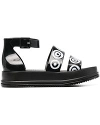 10 Corso Como - Sandalen Mit Logo-Print - Lyst