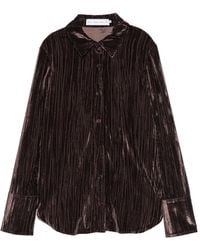 Proenza Schouler - Madi Crushed-Velvet Shirt - Lyst