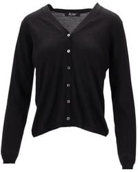 LA ROSE - V-Neck Knitted Cardigan - Lyst