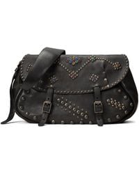 RRL - Stud-Embellished Tucker Messenger Bag - Lyst