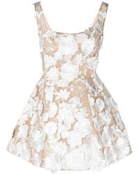 Bronx and Banco - Floral-Lace Sleeveless Mini Dress - Lyst