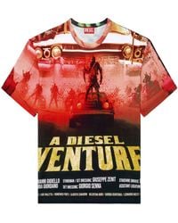 DIESEL - T-shirt T-Boxt-Adventure con stampa - Lyst