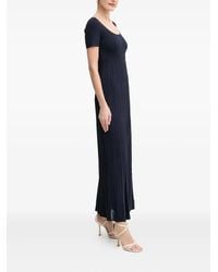 MICHAEL Michael Kors - Geribbelde Geplooide Maxi-Jurk - Lyst