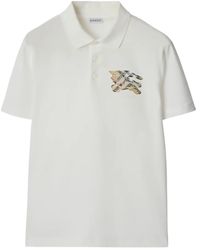 Burberry - Ekd Check Cotton Polo Shirt - Lyst