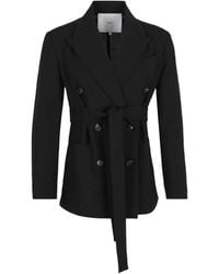Setchu - Belted Double-Breasted Blazer - Lyst
