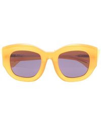 Kuboraum B2 Sonnenbrille mit eckigem Gestell - Orange