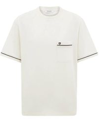 Ferragamo - T-Shirt Met Contrasterende Afwerking - Lyst
