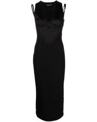 Versace - Midi-jurk Met Korset - Lyst