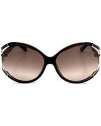 Ferragamo Eyewear - Oval-Frame Sunglasses - Lyst
