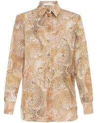 Zimmermann - Camisa Con Botones Y Motivo De Leopardo - Lyst