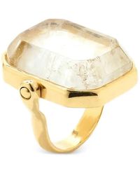 Goossens - Bague Stones Sertie De Cristaux Taille Émeraude - Lyst