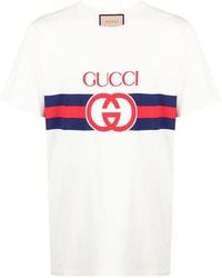Gucci - T-shirt Met Logoprint - Lyst
