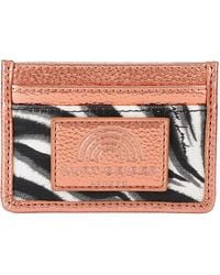 Kurt Geiger - Southbank Zebra-Print Metallic Card Holder - Lyst