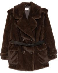 P.A.R.O.S.H. - Belted Double-Breasted Coat - Lyst