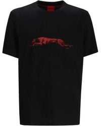 HUGO - Graphic-Print T-Shirt - Lyst