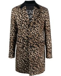 DSquared² - Leopard-Print Single-Breasted Coat - Lyst