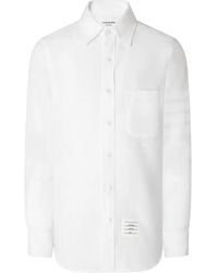 Thom Browne - 4-Bar Linen Shirt - Lyst