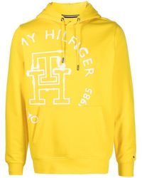 Tommy Hilfiger - Logo-print Cotton Hoodie - Lyst