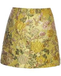 Cara Cara - Minifalda Con Cuentas Y Motivo Floral - Lyst