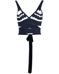 P.A.R.O.S.H. - Knitted Wraparound Bra Top - Lyst